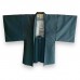 KIMONO & HAORI BLEU-VERT EN SOIE STRUCTURÉE 009-231 (M)